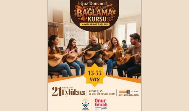 Çiğli’de güz dönemi bağlama kursu kayıtları başladı