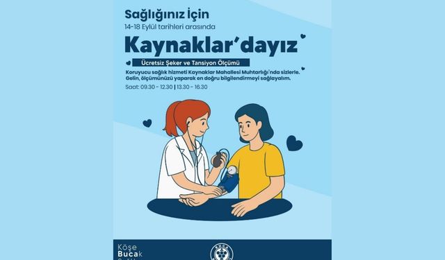 Buca Belediyesi Kaynaklar'da ücretsiz sağlık hizmeti veriyor
