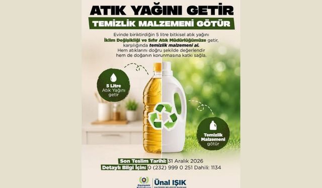 Gaziemir Belediyesi’nden atık yağ toplama kampanyası