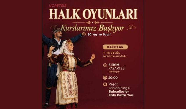 Karşıyaka'da ücretsiz halk oyunları kursları başlıyor