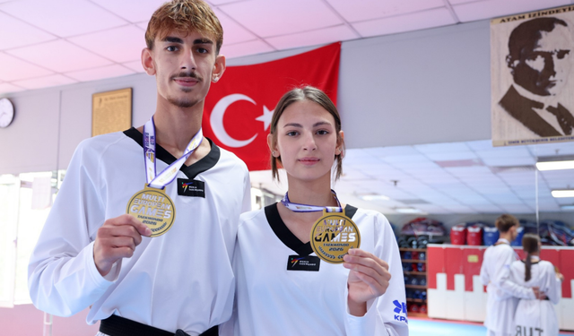 İzmirli kardeşlerden çifte altın!