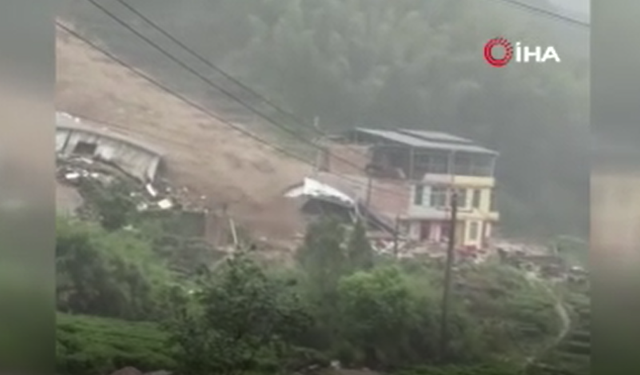 Çin’de toprak kayması: 1 ölü, 11 kayıp!