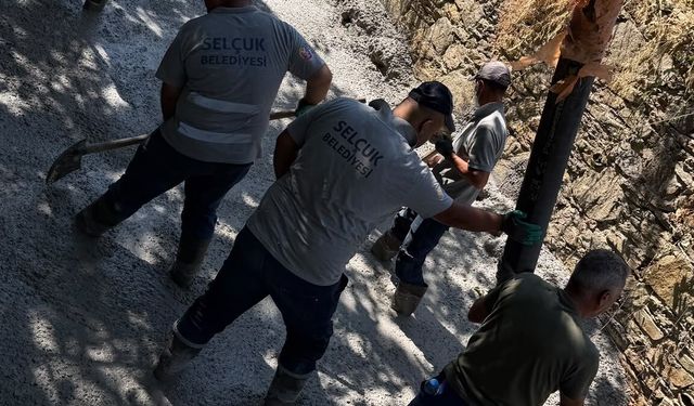 Şirince’de dere yatağı ıslahı tamamlandı