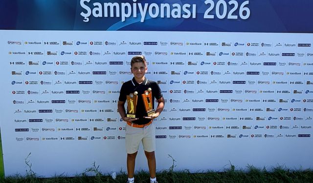 9 yaşındaki Kaan Albayrak’tan golfte çifte şampiyonluk