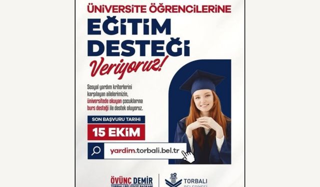Torbalı Belediyesi'nden üniversite öğrencilerine burs desteği