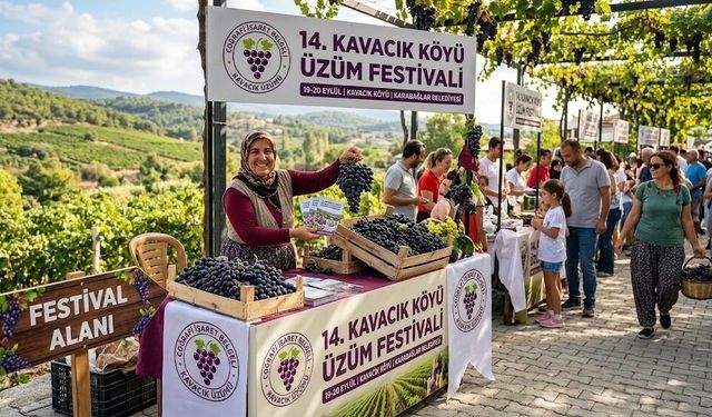 Karabağlar'da 14. Kavacık Köyü Üzüm Festivali heyecanı