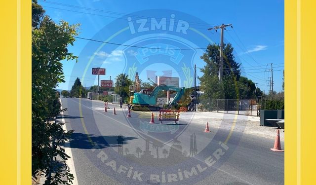 Dikkat! Çeşme yolunda 3 haftalık çalışma