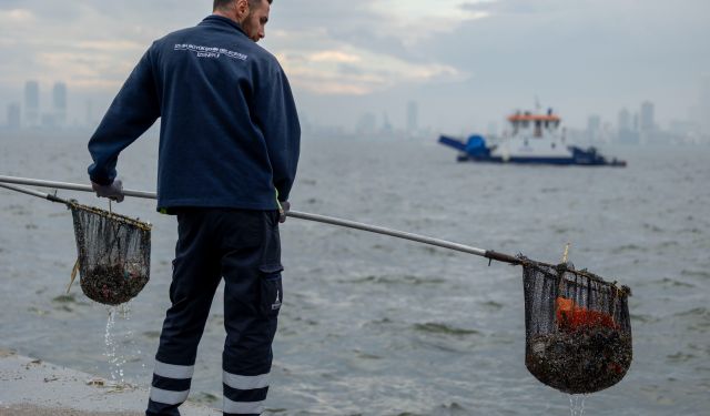 İzmir Körfezi’nde atık mesaisi!