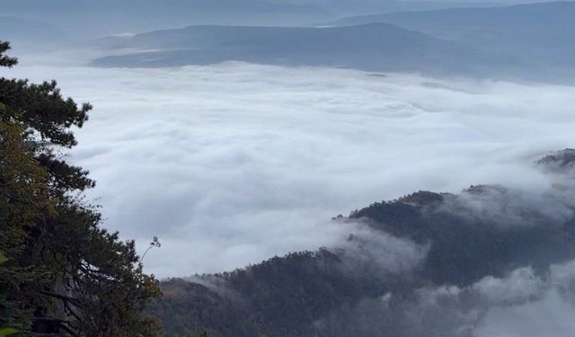 Karabük’te bulut denizi manzarası hayran bıraktı
