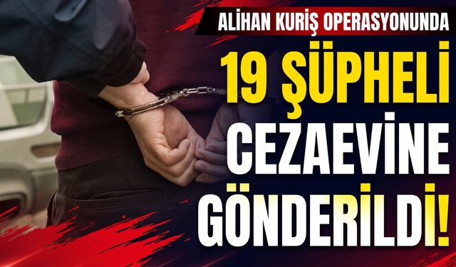 Alihan Kuriş suç örgütü operasyonunda 19 tutuklama!