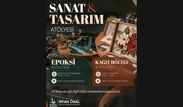 Bayraklı’da sanat atölyeleri kapılarını açıyor