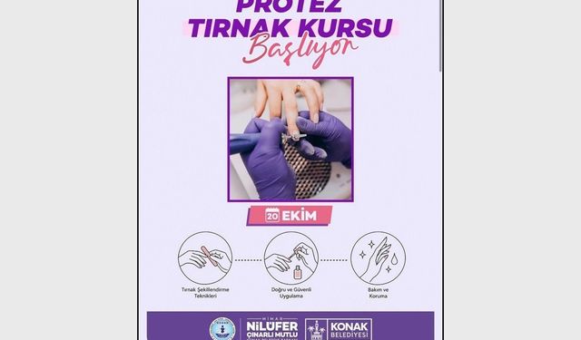 Konak’ta protez tırnak kursu başlıyor: Başvurular başladı!