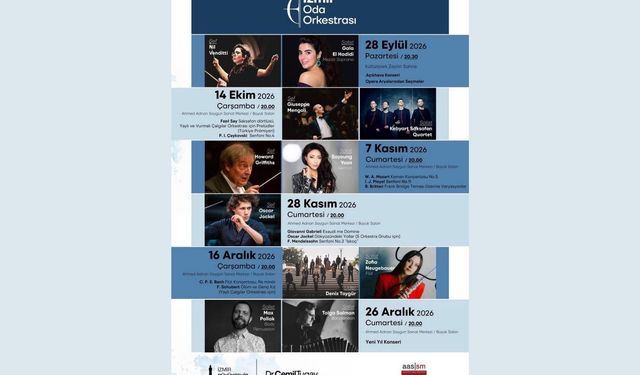 İzmir Oda Orkestrası’nın 2026 konser takvimi belli oldu