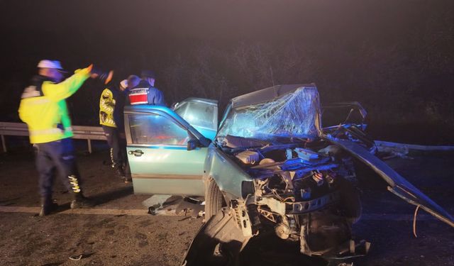 Düzce’de kafa kafaya çarpışma: 5 yaralı