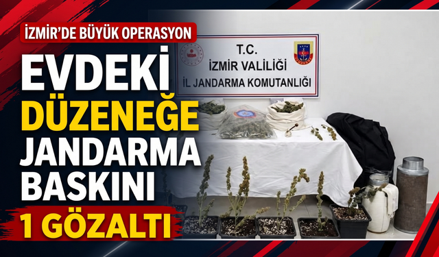 Evdeki düzeneğe jandarma baskını: 1 gözaltı!