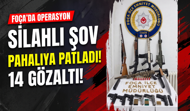 Foça’da düğün magandalarına operasyon: Cephanelik ele geçirildi!