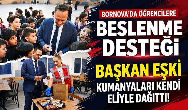 Bornova’da öğrencilere 1.000 kumanya dağıtıldı