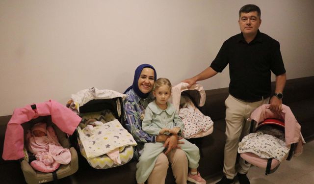Bir çocuk daha istediler, dördüz sahibi oldular!