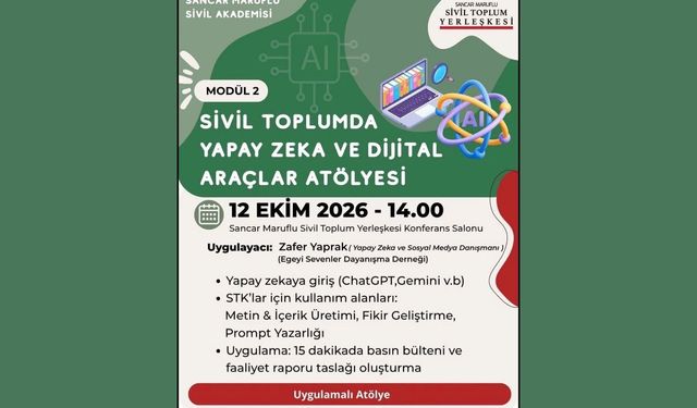 İzmir’de sivil toplum kuruluşlarına yapay zeka atölyesi