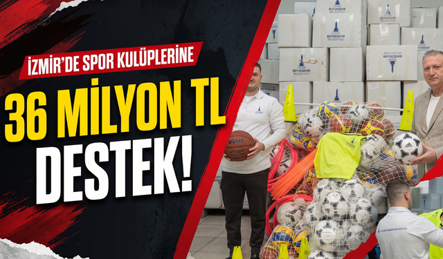 İzmir’de spor kulüplerine 36 milyon TL kaynak!