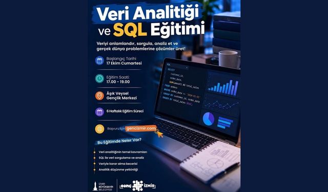 İzmir’de veri analitiği ve SQL eğitimi başlıyor