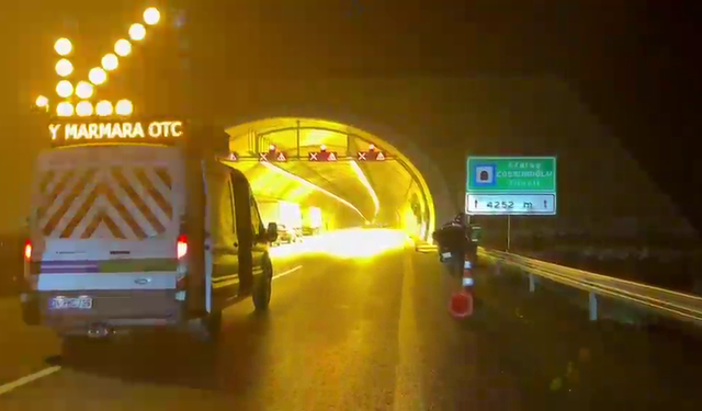 Kuzey Marmara Otoyolu’nda TIR yangını: Tünel trafiğe kapatıldı