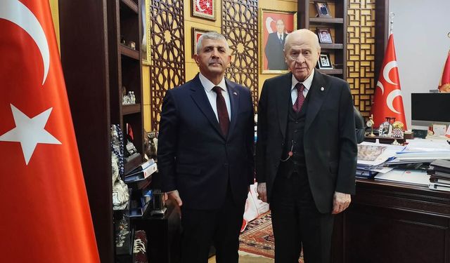 MHP İzmir İl Başkanı Veysel Şahin’den Bahçeli’ye ziyaret