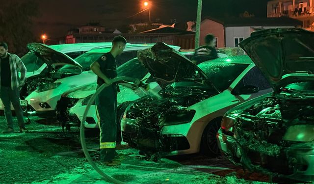 Oto galerideki 6 aracı ateşe verdi, ardından polise teslim oldu