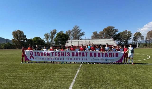 Menderes’te pembe farkındalık: Sahada meme kanseri mesajı!