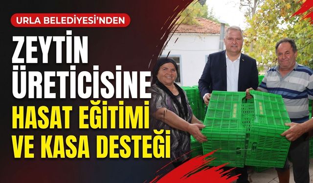 Urla Belediyesi’nden zeytin üreticisine destek