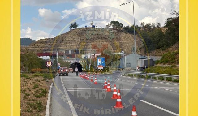 Sabuncubeli Tüneli Manisa yönünde trafiğe kapatıldı
