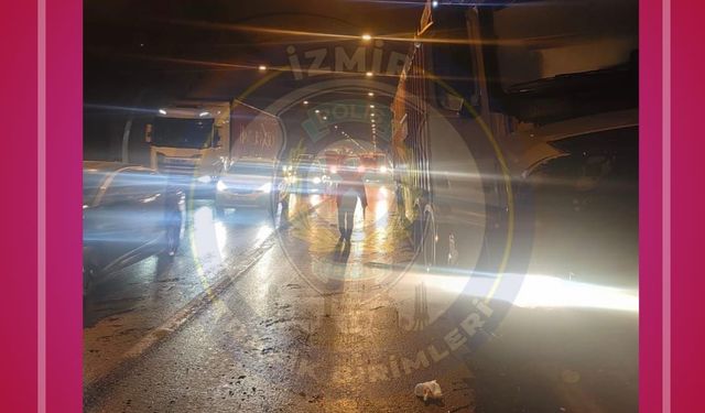Bayraklı Tüneli’nde kaza: Trafik yoğunluğu oluştu