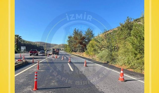 Aydın-İzmir yolunda 3 kilometrelik kesim trafiğe kapatıldı