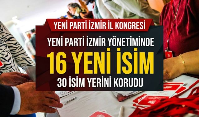 YENİ Parti İzmir’de yeni yönetim belli oldu: 16 yeni isim
