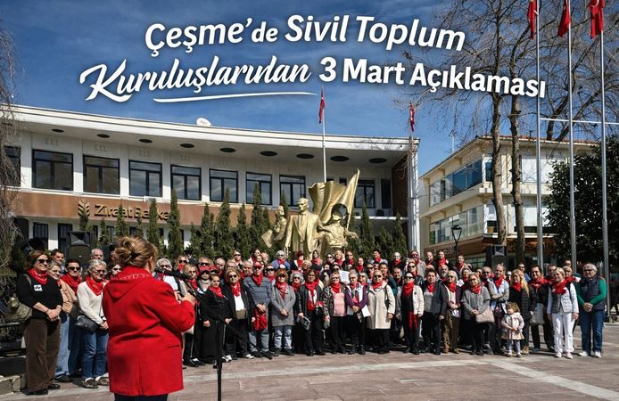 Çeşme’de STK'lardan 3 Mart açıklaması: 'Laikliğe ve Öğretim Birliği’ne sahip çıkıyoruz'
