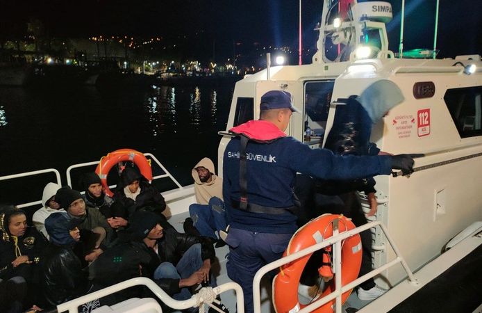 Bodrum’da Sahil Güvenlik ekiplerinden göçmen operasyonu