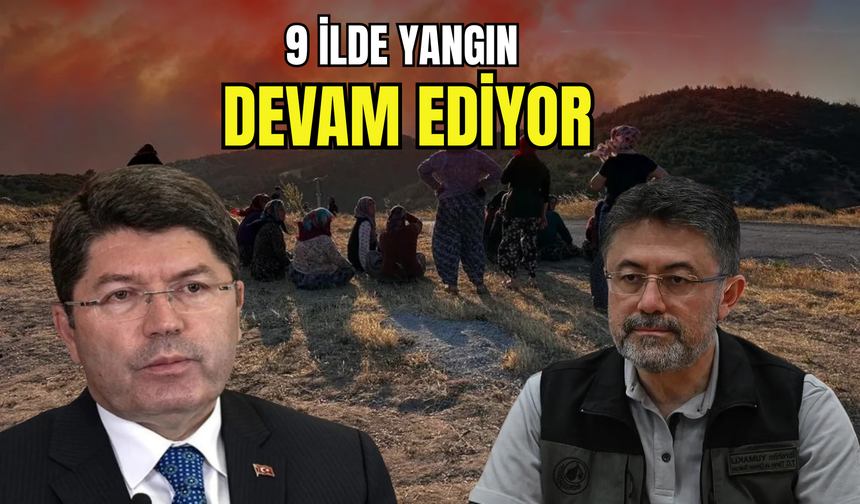 9 ilde orman yangınlarıyla mücadele sürüyor: 17 gözaltı var