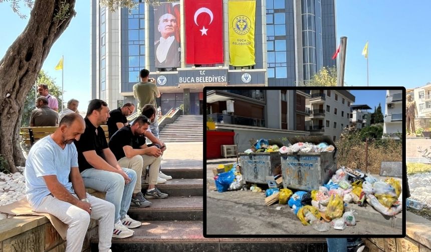 Buca’da maaş krizi sonrası temizlik durdu, çöpler çocuk parklarına doldu