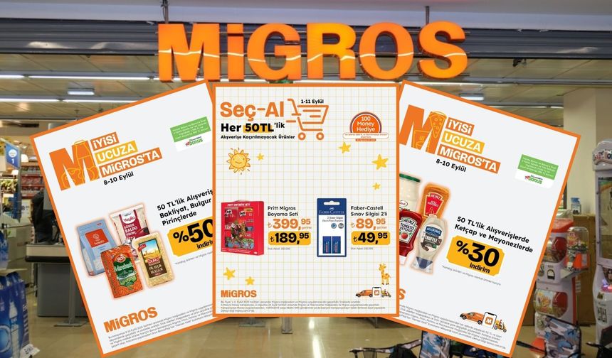 Migros’ta yüzde 50’ye varan indirimler başladı: Kırtasiye ürünleri, ketçap, mayonez, bakliyatta özel kampanya!