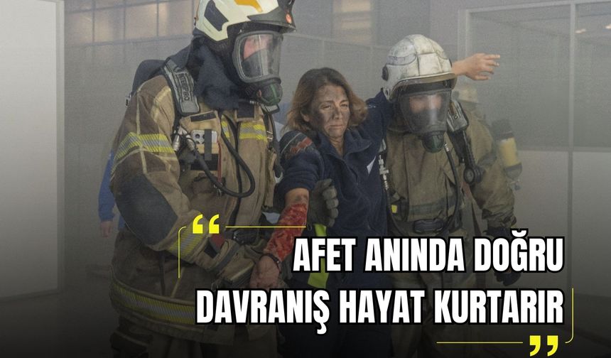 İzmir’de yüzlerce personel afet tatbikatına katıldı