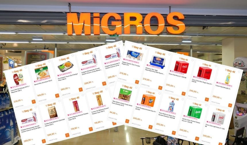 Migros Seç-Al kampanyasında temizlikten gıdaya birçok üründe indirim başlattı!