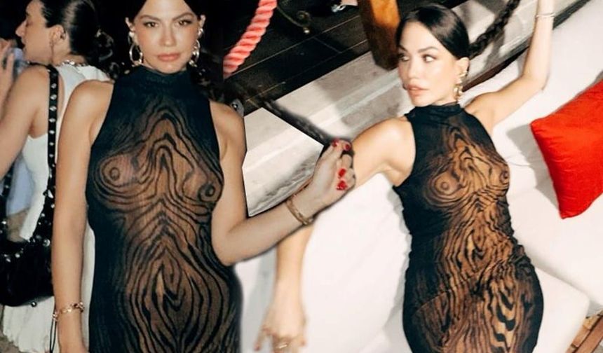 Demet Özdemir’in transparan elbisesi sosyal medyayı ikiye böldü!
