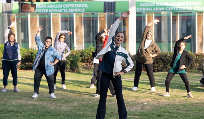 Konak’ta açık havada spor coşkusu sürüyor