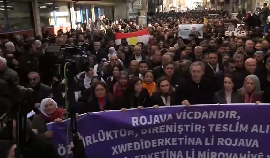 DEM Parti'den Suriye sınırında protesto yürüyüşü