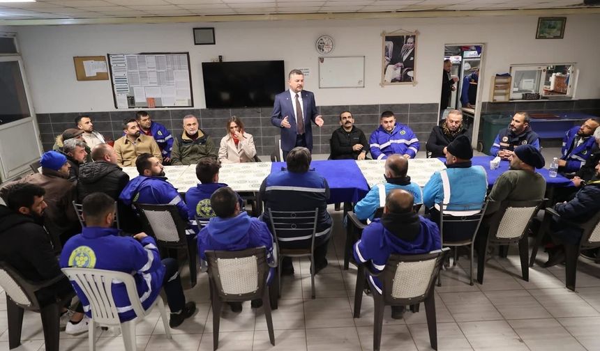 Başkan Görkem Duman yılbaşını emekçilerle kutladı