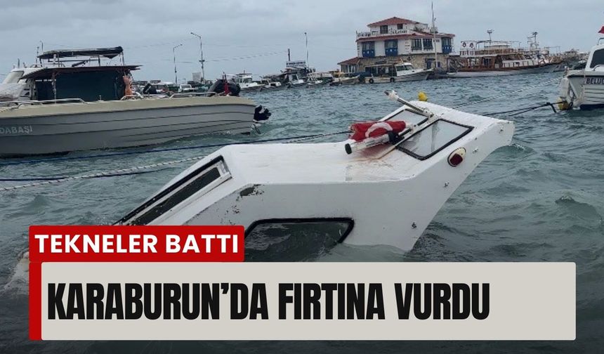 Karaburun’da fırtına vurdu: Tekneler battı
