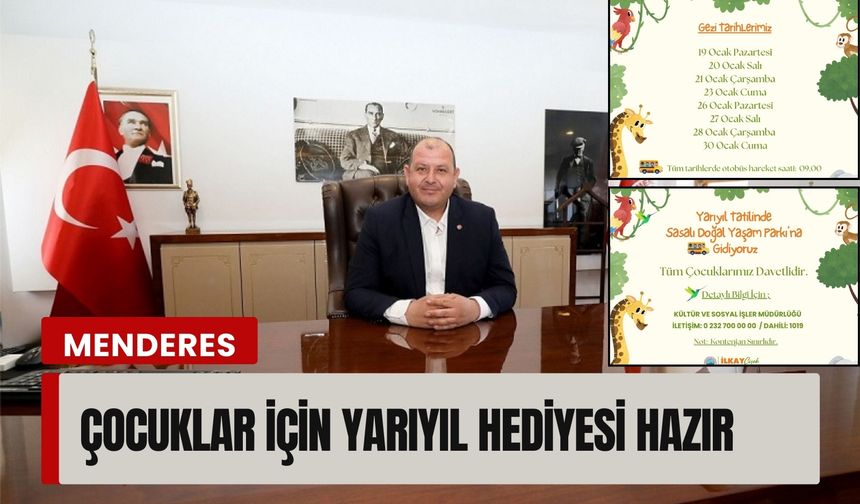 Menderes’te çocuklar için yarıyıl hediyesi hazır