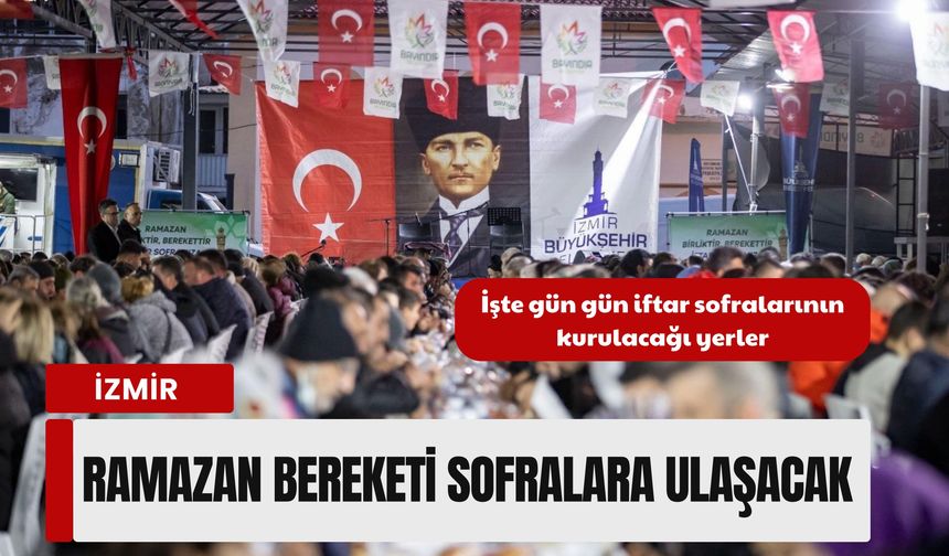 İzmir'de ramazan bereketi sofralara ulaşacak
