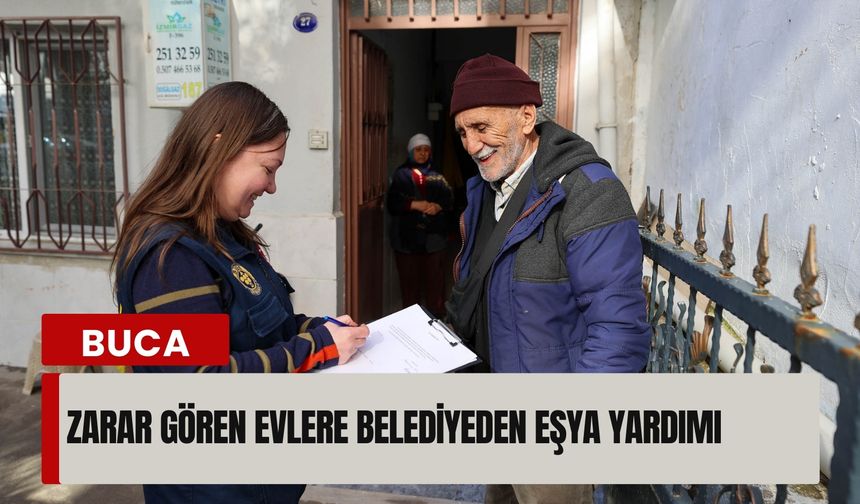 Sel sonrası zarar gören evlere belediyeden eşya yardımı