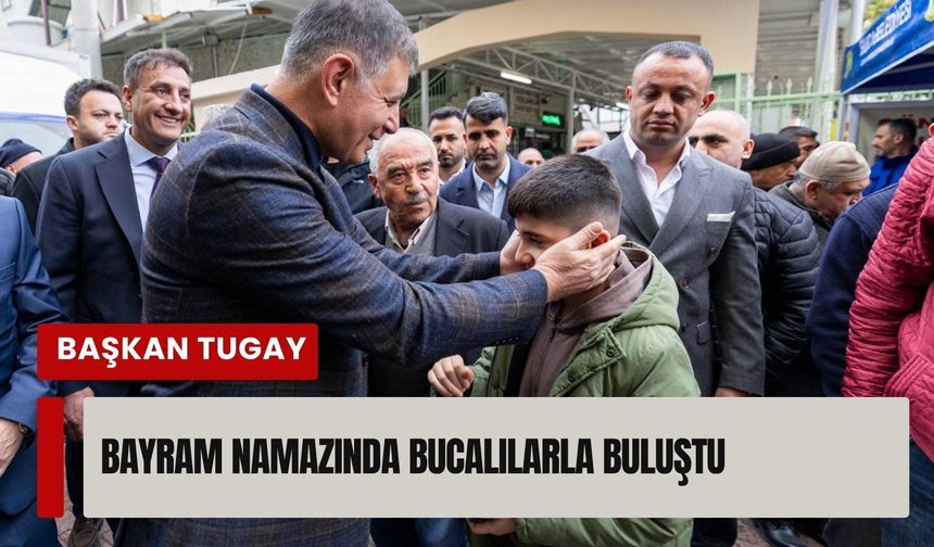 Başkan Tugay camide vatandaşlarla buluştu!